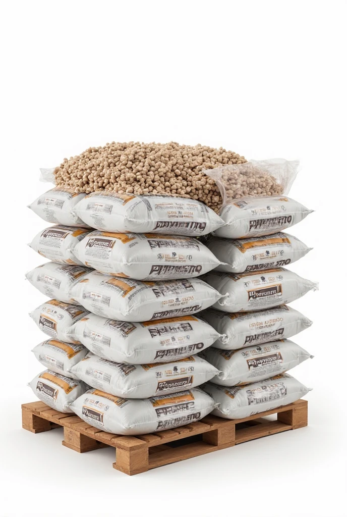 Medio palet de pellets PIÑONERO 630kg marca premium española