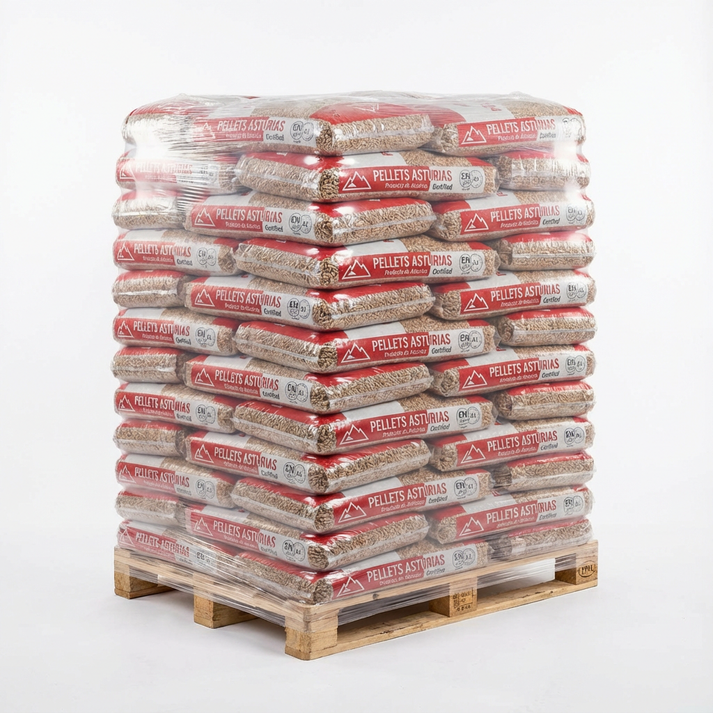 Palet de pellets ASTURIAS 990kg producción española
